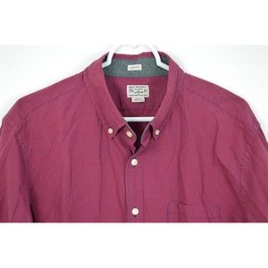 J CREW Large Slim Fit Plaid Cotton Shirt Button Up